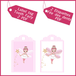 1 etiquette Tag tooth fairy rose