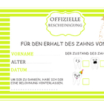 5 Offizielle Zahnzertifikat allemand tooth fairy