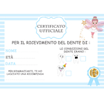 2 Certificato  ufficiale  dei denti tooth fairy