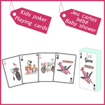 1 playing cards baby shower swan kids poker