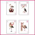 6 playing cards baby shower swan kids poker