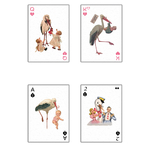 8 playing cards baby shower swan kids poker