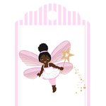 3 etiquette Tag tooth fairy Afro pink