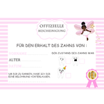 5 Offizielle Zahnzertifikat allemand tooth fairy afro