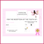 2 Teeth certificate children black afro tooth fairy