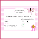 3 Certificado  de dientes tooth fairy black afro