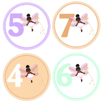3 Cards tooth fairy Afro numbers