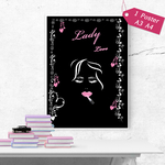 1 affiche poster decoration lady love