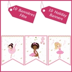 1 Guirlande decoration petit rat opéra ballerine enfants bannieres fetes