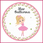 5 cupcake toppers holiday ballerina