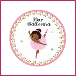 2 cupcake toppers holiday ballerina