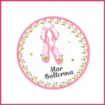 4 cupcake toppers holiday ballerina