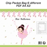 3 packet chip bag kids girl birtdhay ballerina