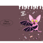 3 Cartes invitation remerciment sorciere Happy halloween