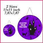 3 Plaque porte decoration happy halloween sorciere