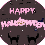 6 Plaque porte decoration happy halloween citrouille