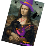 3 Cartes invitation remerciment halloween Mona Lisa