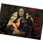 8 Cartes invitation remerciment halloween Mona Lisa