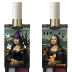 3 Halloween Wine bottle tag Joconde Mana Lisa
