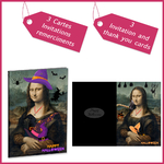 1 Cartes invitation remerciment Joconde Mona Lisa