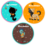3 cupcake toppers holiday halloween sorciere