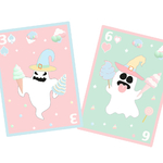9 Halloween ghosts childrens poker card game