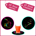1 Drink Coasters DJ Ibiza vacances decoration party