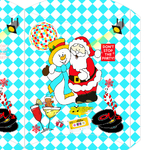 2Christmas table decoration box invite thank you