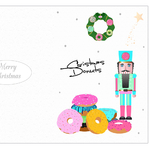 2 Merry Christmas donuts treat card