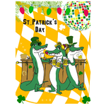3 carte invitation remerciment menu Happy st Patricks Day