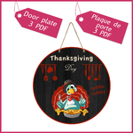 1 Plaque porte decoration happy Thanksgiving