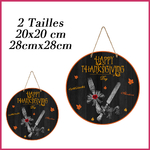 3 Plaque porte decoration happy Thanksgiving