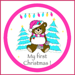 2 Cards baby milestones Christmas imprimable