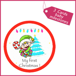 1Cards baby milestones Christmas imprimable