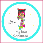 3 Cards baby milestones Christmas imprimable