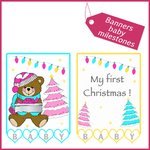 1Banners baby milestones Christmas imprimable