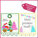 1Banners baby milestones Christmas imprimable