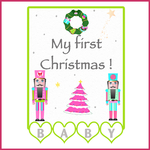 5Banners baby milestones Christmas imprimable