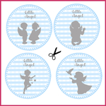 3 cupcake toppers blue angel