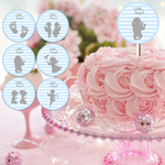 2 cupcake toppers blue angel