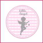 5 cupcake toppers pink girl angel