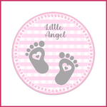 4 cupcake toppers pink girl angel