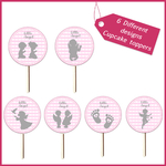 1 cupcake toppers pink girl angel