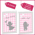 1 cards happy birthday baby shower baptism thank you card pink