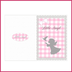 4 cards happy birthday baby shower baptism thank you card pink