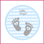 2 Drink Coasters blue kids boy girl baby shower birtdhay