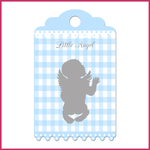 7Tags label angel bleu etiquette blue