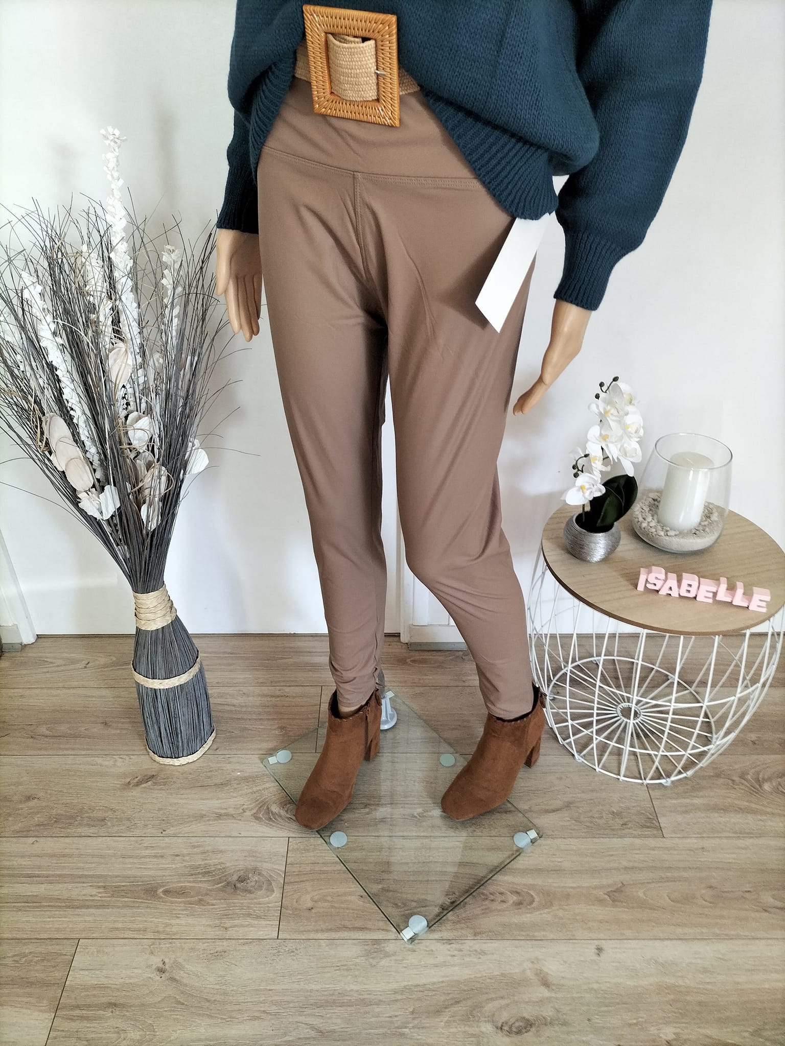 Pantalon simili camel (5)