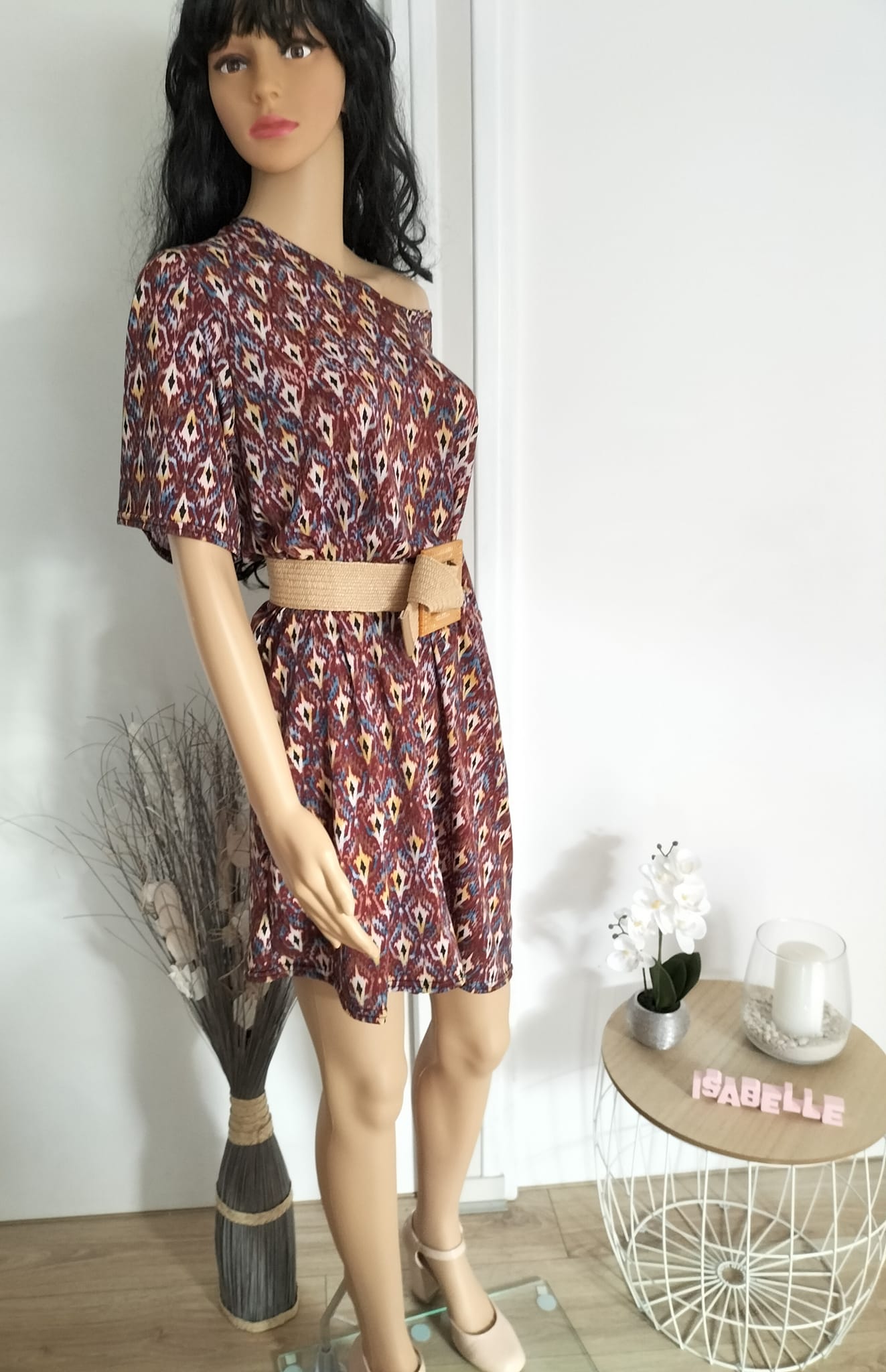 Robe tunique marron (3)