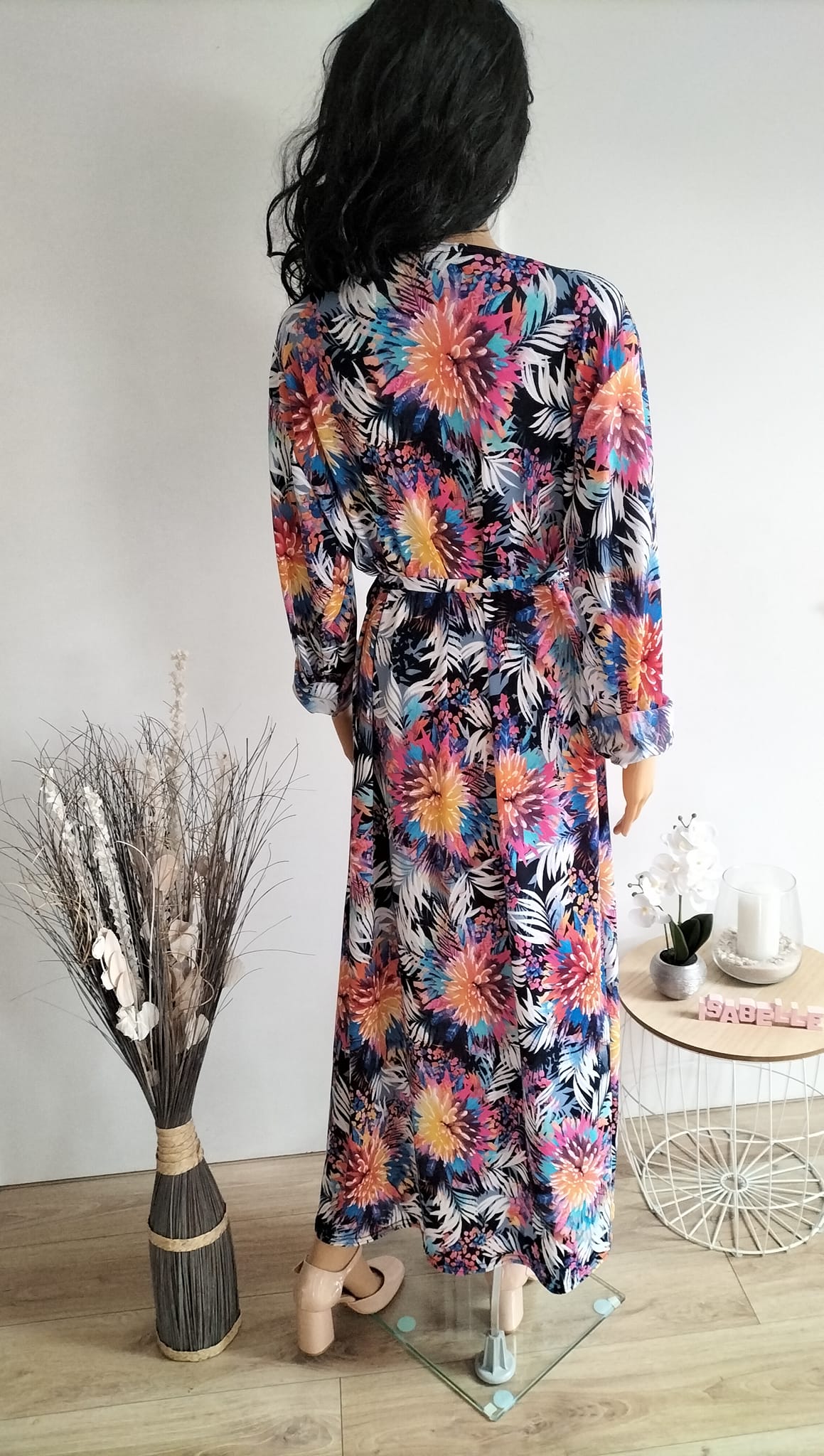 Robe longue imprimé fleuri (2)